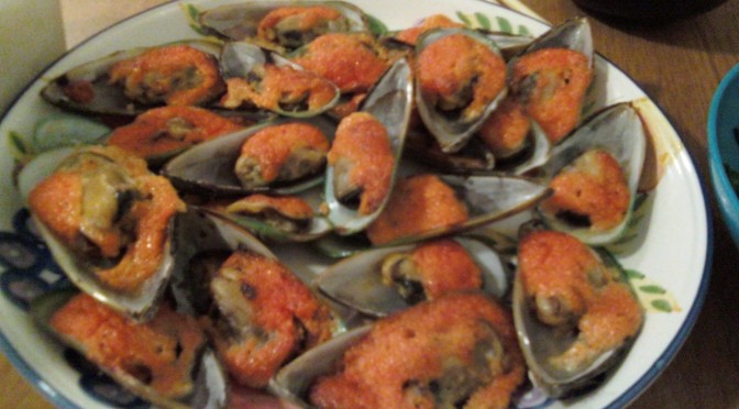 Mussels with Fish Roe and Mayonnaise sauce